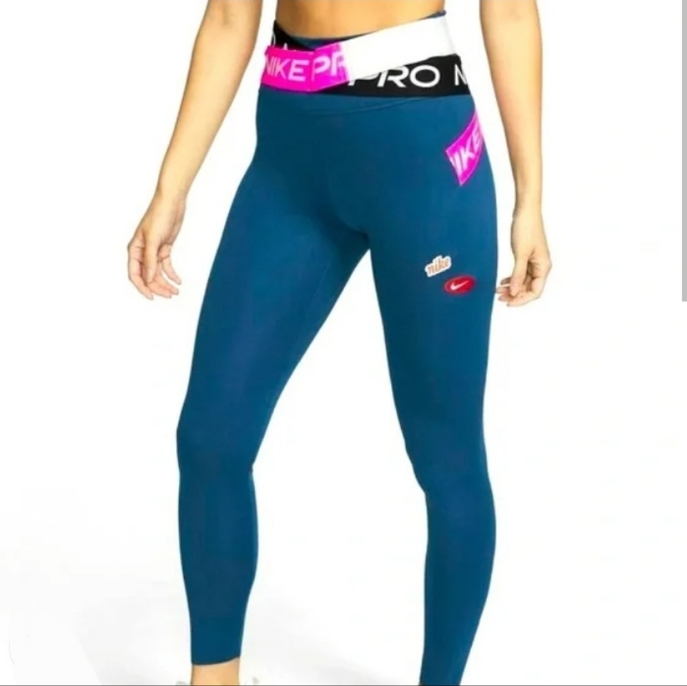 Nike Pro One Icon Luxe Clash Leggings 7/8 XS Extra Small
